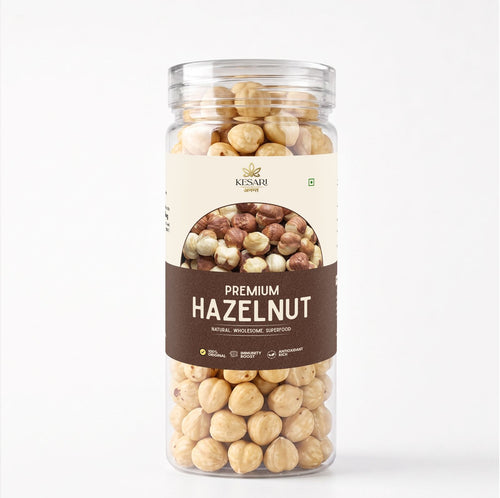 Kesari Ananta Crunchy Hazelnuts in a jar