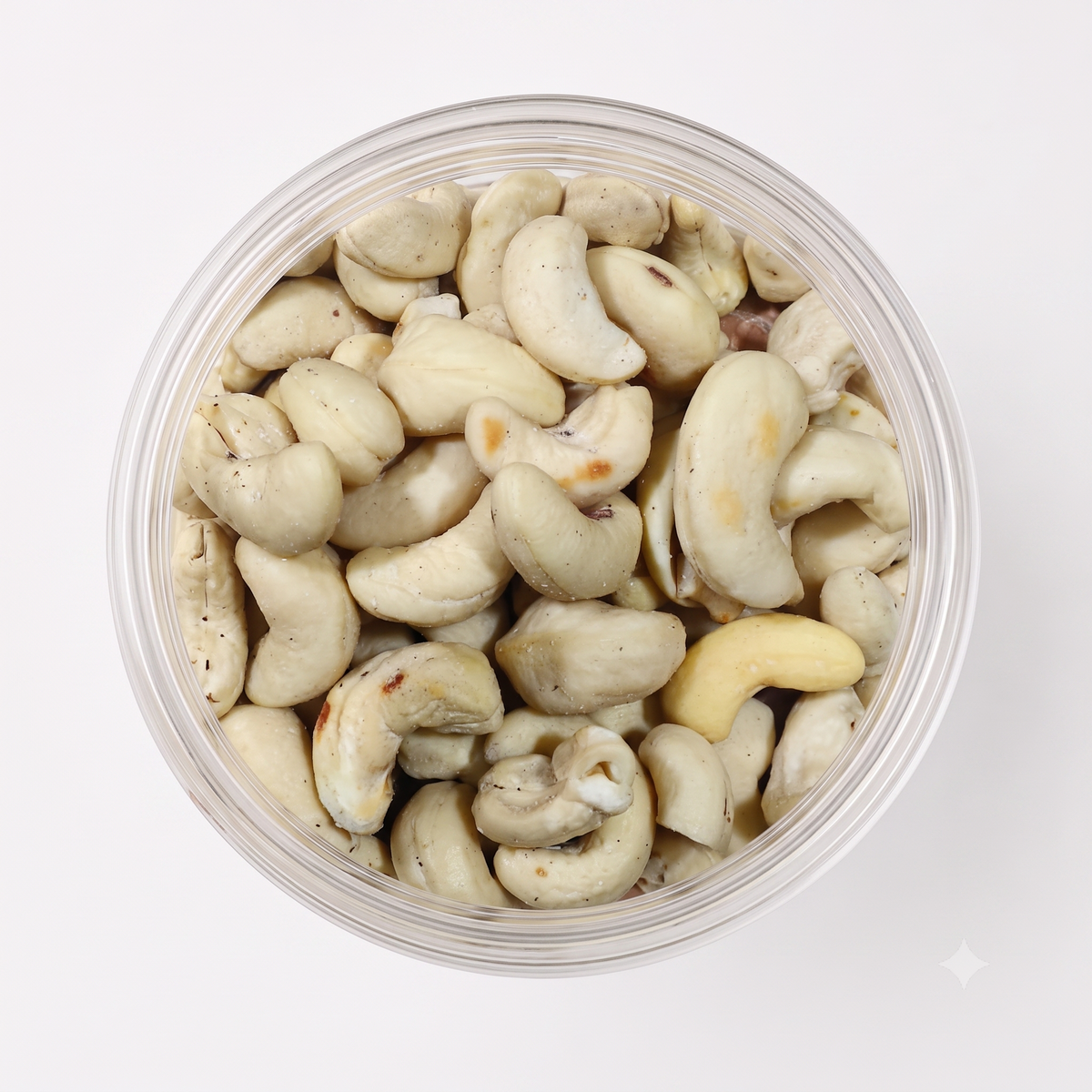 Kesari Ananta Roasted Cashews open jar top view