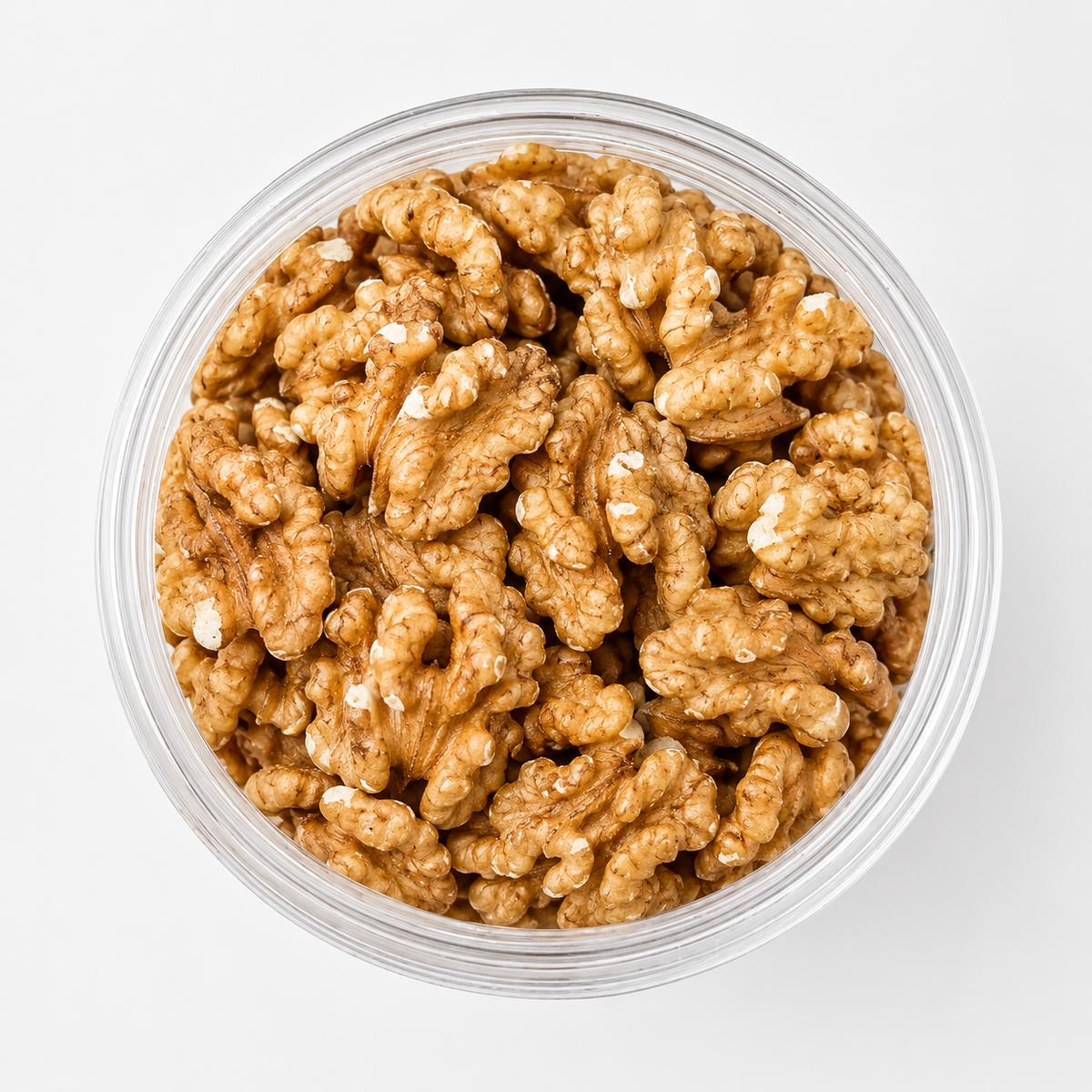 Kesari Ananta Fresh Walnut Kernels (Giri) open jar top view